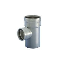 Grå PP grenrør 110/50 mm - 87,5 grader